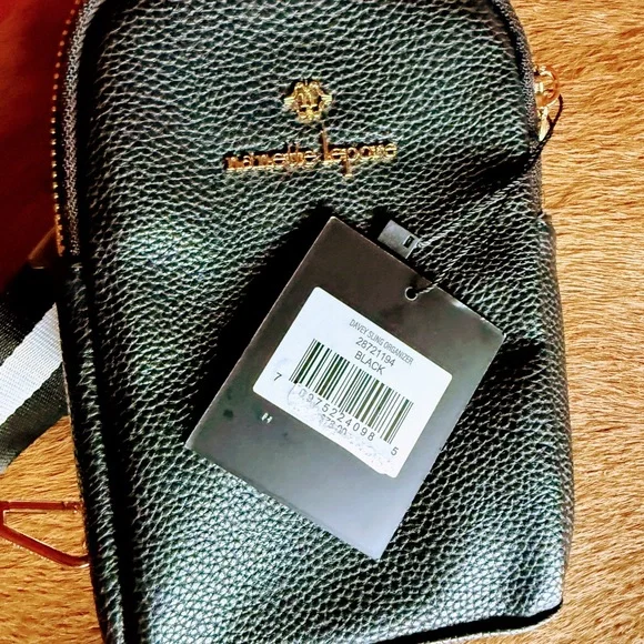 Nannette Lepore black cross body in pebble grain leather NWT - Picture 5 of 9